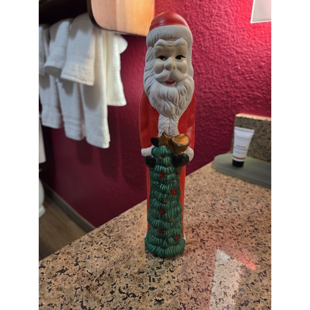 Vintage Pencil Santa Claus Christmas Decoration